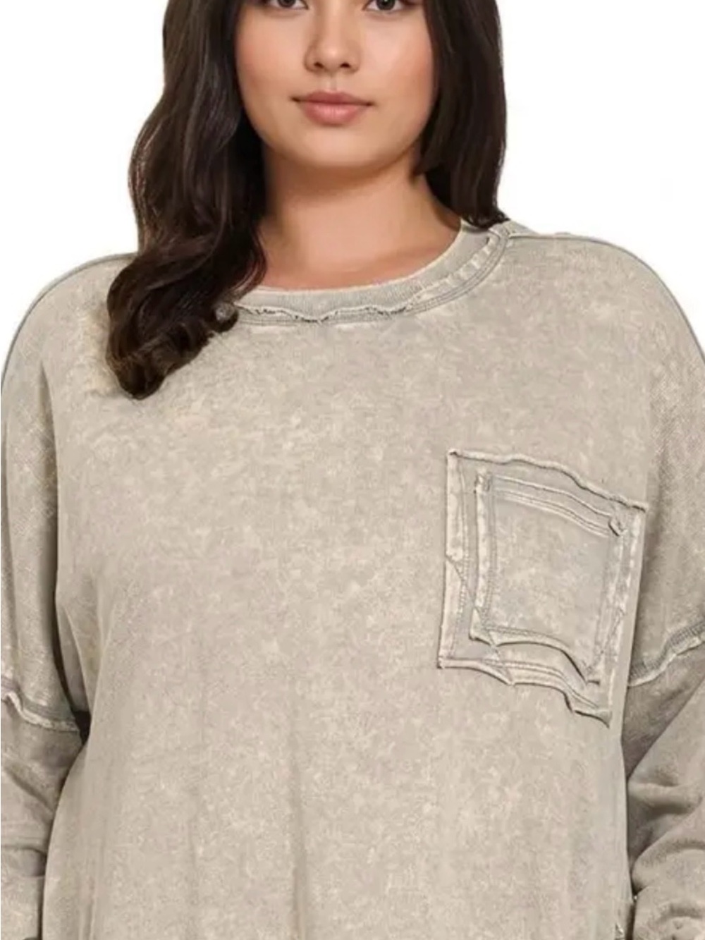 Zenana Mineral Wash Sweatshirt 2X